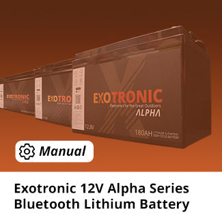 Exotronic 12V Alpha Smart Bluetooth Lithium Battery Manual