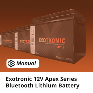 Exotronic 12V Apex Series Bluetooth Lithium Battery Manual