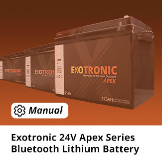 Exotronic 24V Apex Series Bluetooth Lithium Battery Manual