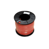 100m roll of red 8B&S single core automotive cable on a black plastic spool