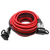 Coiled 10m 8AWG red and black extension lead with 50A Anderson style plugs and dust caps