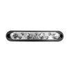 Top-down view of black 150A busbar showing four studs and six screw terminals