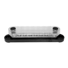 Angled view of 150A busbar with clear safety cover clipped in place