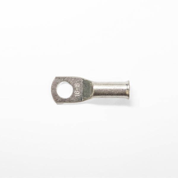Single 16mm² tinned copper lug with bellmouth entry and M8 stud hole