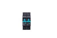 Front view of 50A DC circuit breaker in OFF position with green safety indicators visible