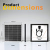 Dimensional drawing of 30W solar panel showing 400mm sides