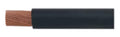 Side view of stripped 4B&S black single core automotive cable showing multi-stranded copper conductor