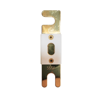Top-down view of 500A ANL fuse showing gold terminals and ceramic body