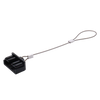 Black 50A connector dust cover with flexible steel lanyard loop