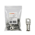 10 pack of 50mm² tinned copper bellmouth lugs with M8 stud hole and one loose lug