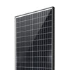 Angled close-up of solar panel surface showing tempered glass and frame