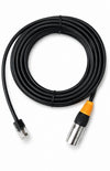 5m black CANbus cable with a standard RJ45 connector and a rugged IP66 connector