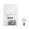 10 pack of 6mm² tinned copper bellmouth lugs with M5 stud hole and one loose lug