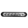 Top-down view of 7-stud busbar showing terminal layout and mounting holes