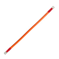 600mm orange 70mm² battery cable lead with red heat shrink and M8 lugs