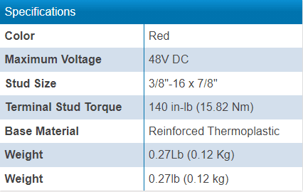 Blue Sea PowerPost Connector - 3/8 Stud 1
