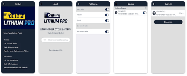 Century 12V 200Ah Lithium Pro Bluetooth Battery 3