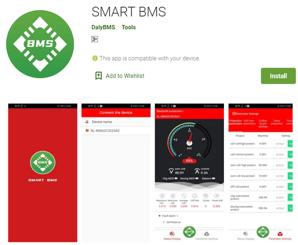 Daly Smart LiFePO4/Lithium 4 Cells (4S) 12V(12.8V) 100A BMS - Bluetooth & Balancing 7