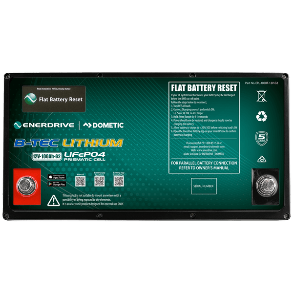 Enerdrive B-TEC 12V 100Ah LiFePO4 G2 Lithium Battery 1