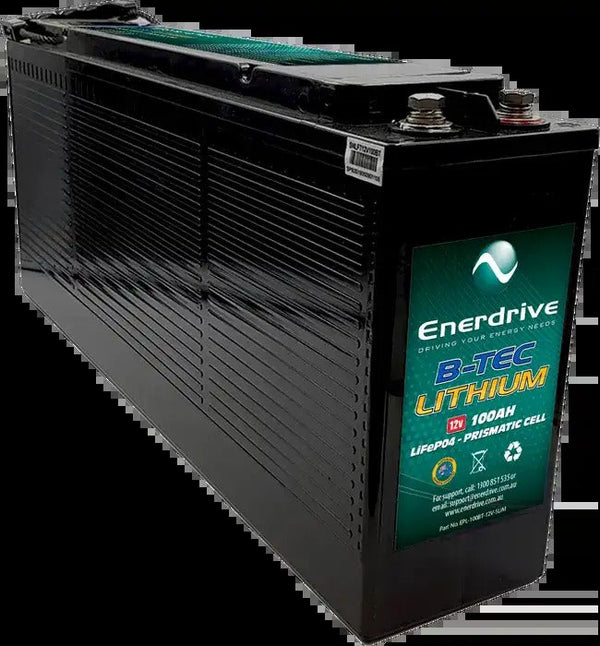 Enerdrive 12V 100AH B-TEC Lithium Slim Case Battery Main Image