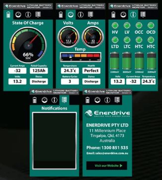 Enerdrive 12V 200Ah ePower B-TEC Lithium Battery G2 1