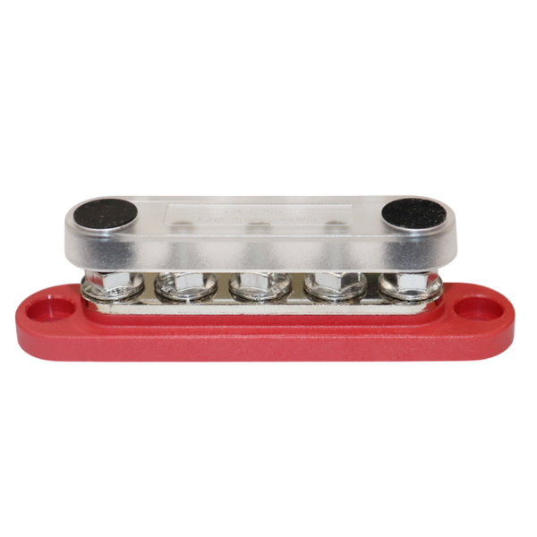 Exotronic 150A Red 5x M6 Stud Busbar with Cover 3