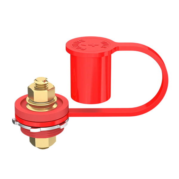 Exotronic 250A Bulkhead M10 Red Battery Post with Boot Main Image