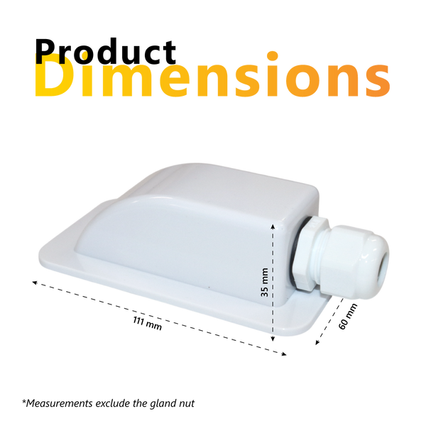 Exotronic 1 Gland White Cable Entry Cover (Lightweight ABS) 4