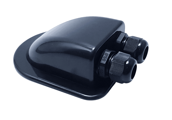 Exotronic 2 Gland Black Cable Entry Cover (Lightweight ABS) Main Image