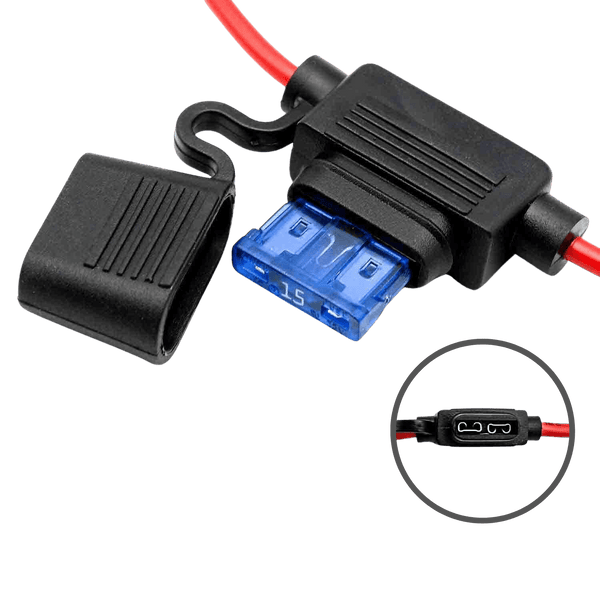 Exotronic Inline Standard Blade Fuse Holder | 14AWG Tinned Copper 2