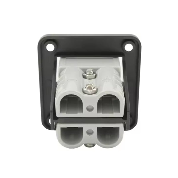 Exotronic Flush Mount Dual 50A Anderson Plug Panel w/ 2x 50A Grey Anderson Plugs