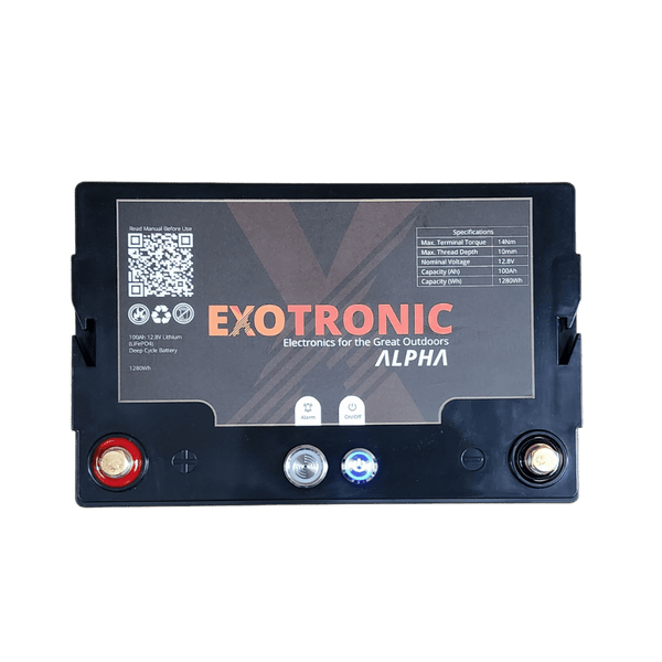 Exotronic 12V 100Ah Alpha Bluetooth Lithium Battery 5