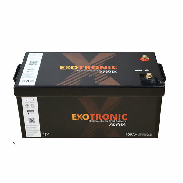 Exotronic 48V 100Ah Alpha IP67 Smart Bluetooth Lithium Battery