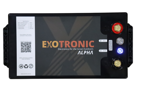 Exotronic 12V 340Ah Alpha IP67 Smart Bluetooth Lithium Battery