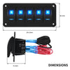 Exotronic 12/24V 5x LED Rocker Marine Switch Panel 3