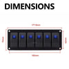 Exotronic 12/24V 6x LED Rocker Marine Switch Panel 3
