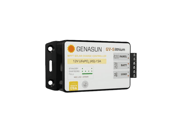 Genasun 5A MPPT 12V Lithium Solar Charge Controller w/ Load Output & LVD Main Image