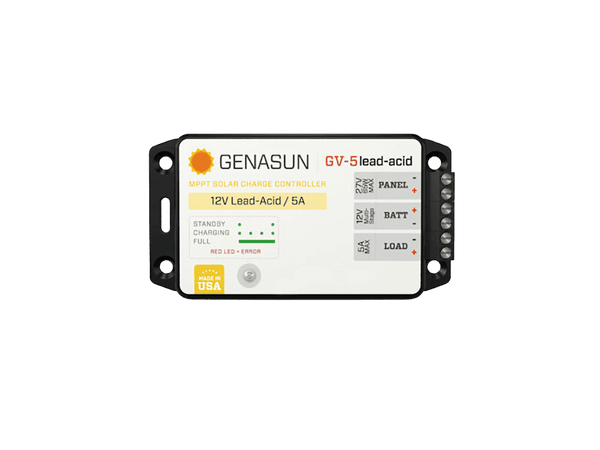 Genasun 5A MPPT 12V Lead-Acid Solar Charge Controller w/ Load Output & LVD Main Image