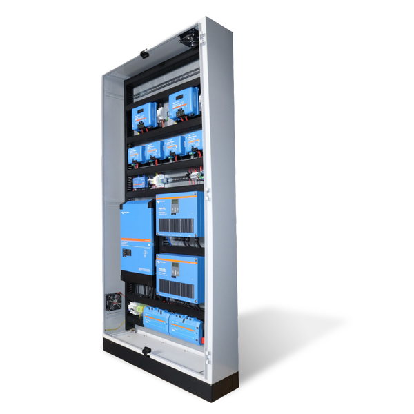 Custom Off-Grid Power System Electrical Cabinet Main Image