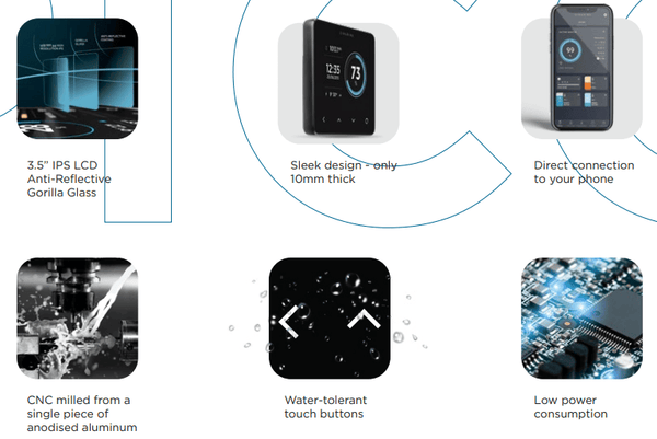 Simarine Pico Display Stand Alone (Surface Mount) Silver 2