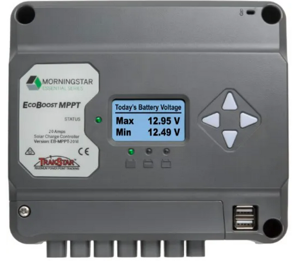 Morningstar EcoBoost MPPT 20A Solar Charge Controller w/MeterMain Image
