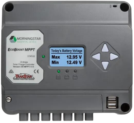 Morningstar EcoBoost MPPT 30amp Solar Charge Controller w/Meter Main Image