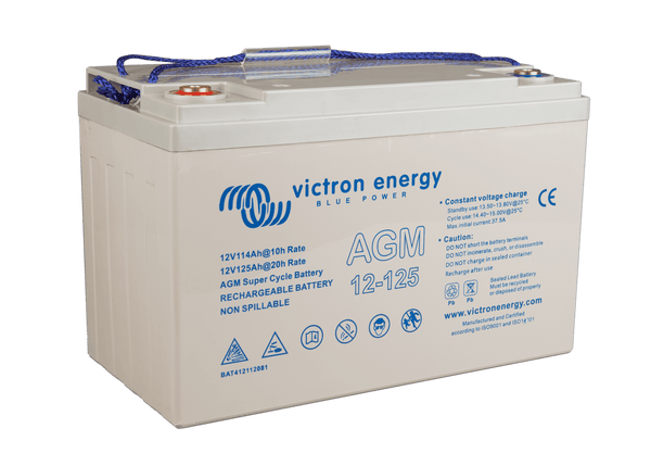 Victron 12V 125Ah AGM Super Cycle Deep Cycle Battery 1