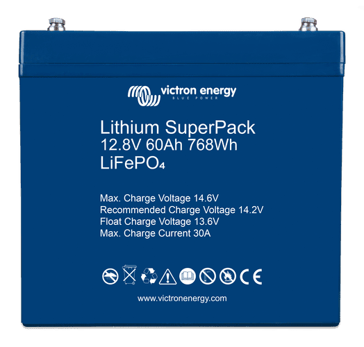 Victron 12V 60Ah SuperPack M6 Lithium Battery Main Image