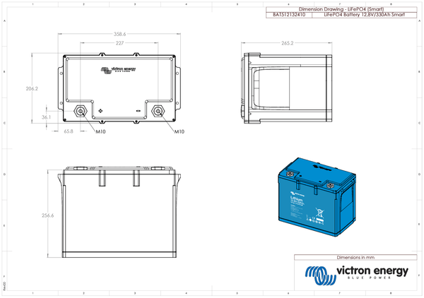Victron 12V 330Ah Smart LiFePO4 Lithium Battery 5