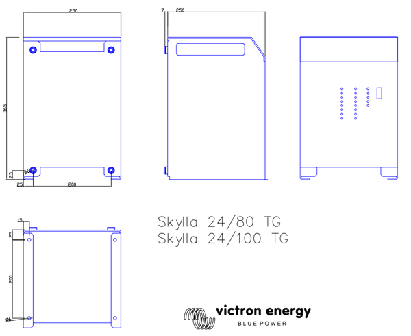Victron 24V 100A Skylla-TG 24/100 (1+1) 90-265VAC/45-65Hz CE GL Battery Charger 1