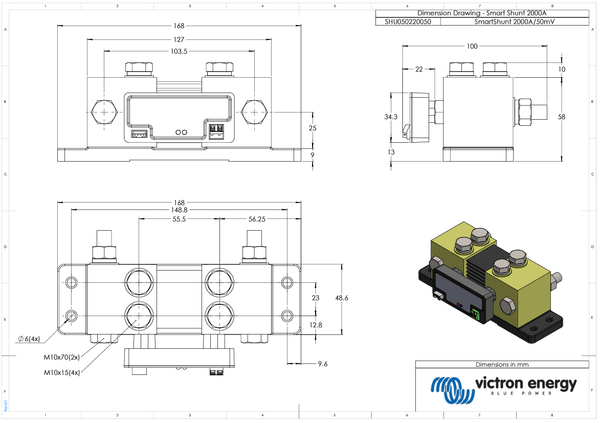 Victron 2000A Smart Shunt (SmartShunt) Bluetooth Battery Monitor 9