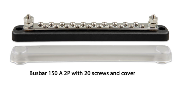 Victron Busbar 150A 2P/Terminals with 20 Screws & Cover 2
