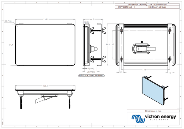 Victron GX Touch 50 Flush - 5" Display 2