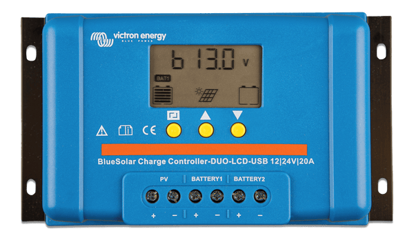 Victron 12/24V 20A BlueSolar PWM-LCD&USB (DUO Dual Battery) Solar Charge Controller Main Image